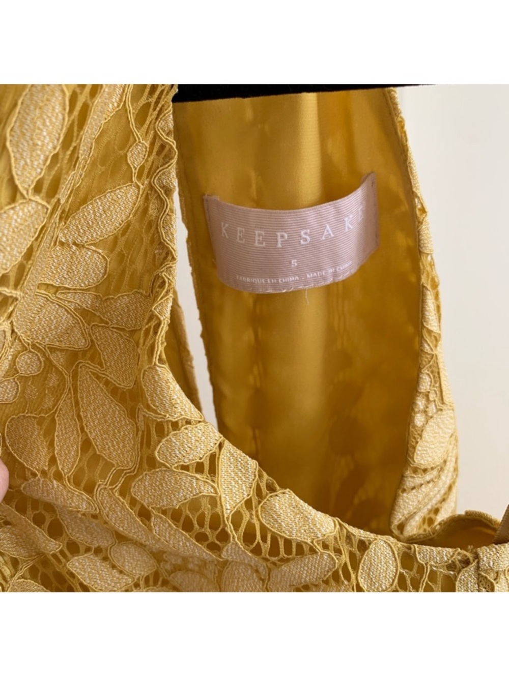 KEEPSAKE the Label Mustard Yellow Lace Halter Midi Dress - Picture 5 of 5